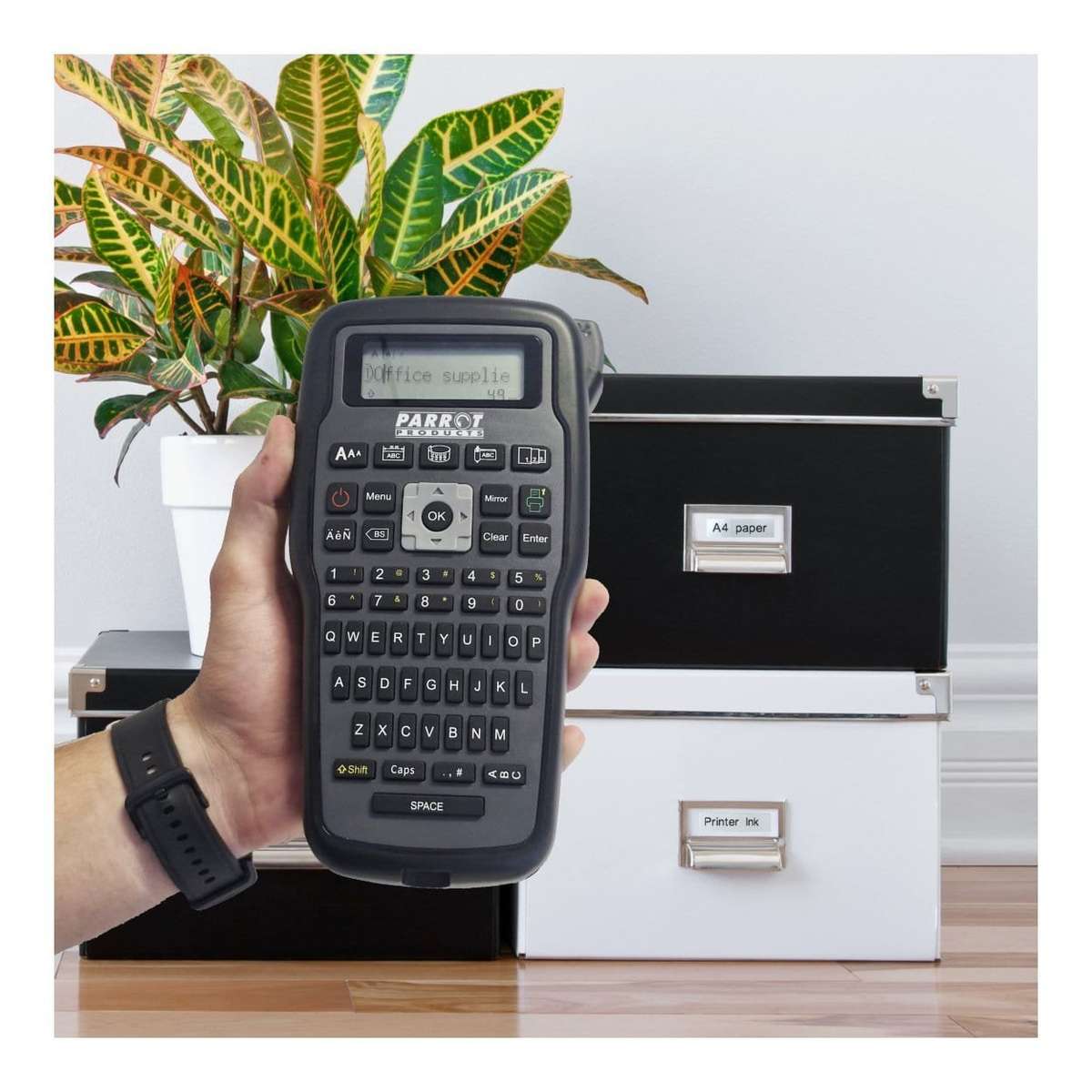 Parrot E1000Pro Portable Label Printer Black