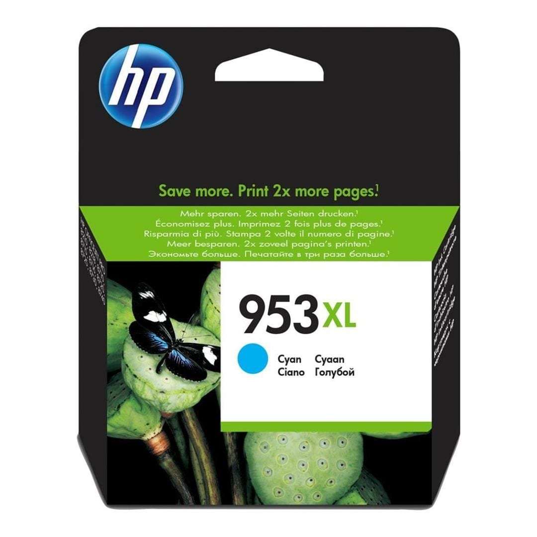 HP 953XL Cyan High Yield Printer Ink Cartridge Original F6U16AE Single-pack
