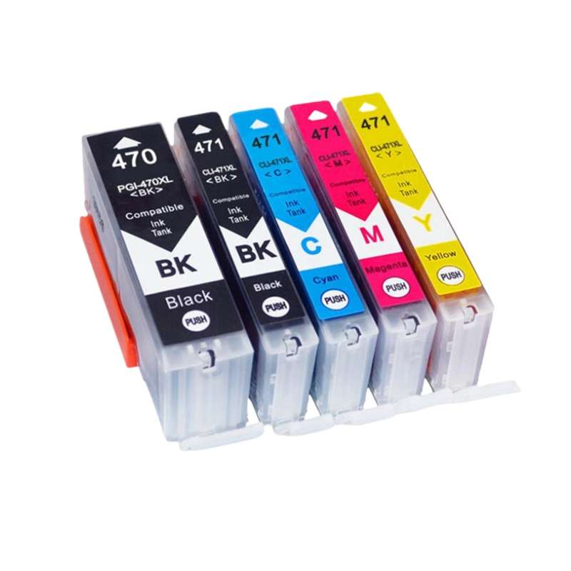Compatible Canon 470XL/471XL Ink Cartridge Black,Cyan,Magenta,Yellow Combo