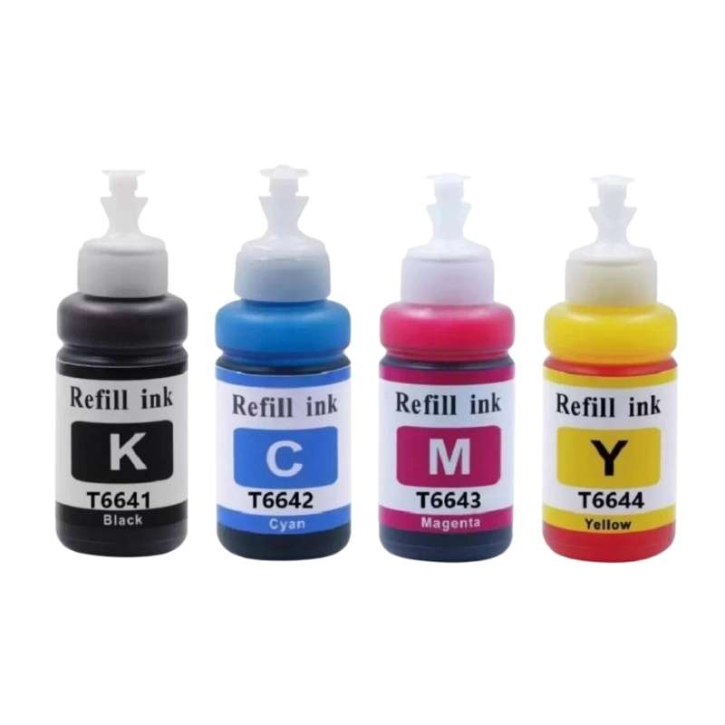 Compatible Epson T6641/T6642/T6643/T6644 Ecotank ink bottle Black,Cyan,Magenta,Yellow single