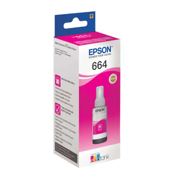 Original EPSON T6643 MAGENTA INK BOTTLE 70ML FOR L110 L300 L210 L355 L550