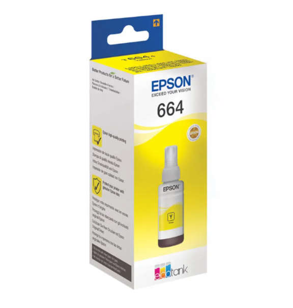 Original EPSON T6644 YELLOW INK BOTTLE 70ML FOR L110 L300 L210 L355 L550