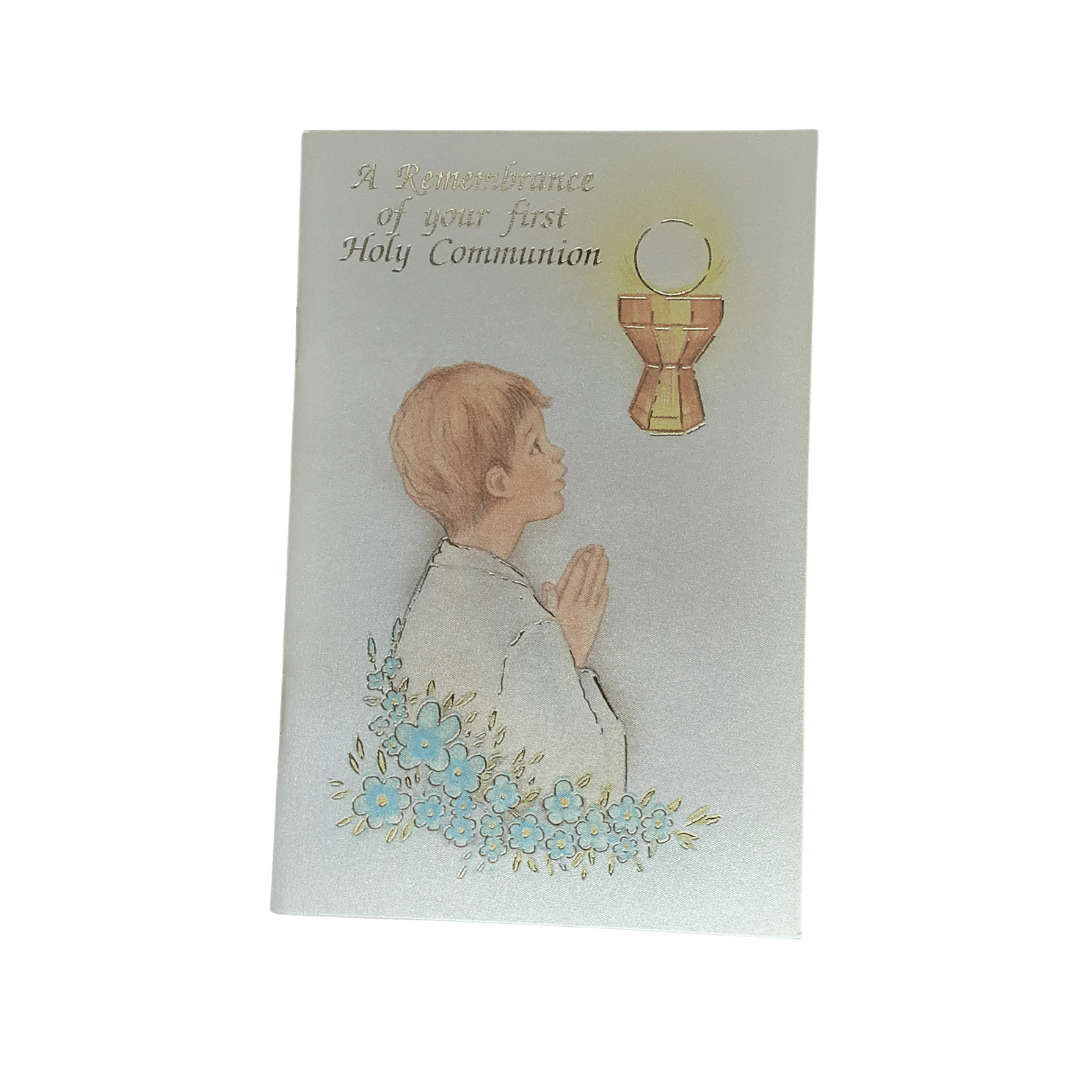 First Holy Communion Remembrance Booklet for a Boy