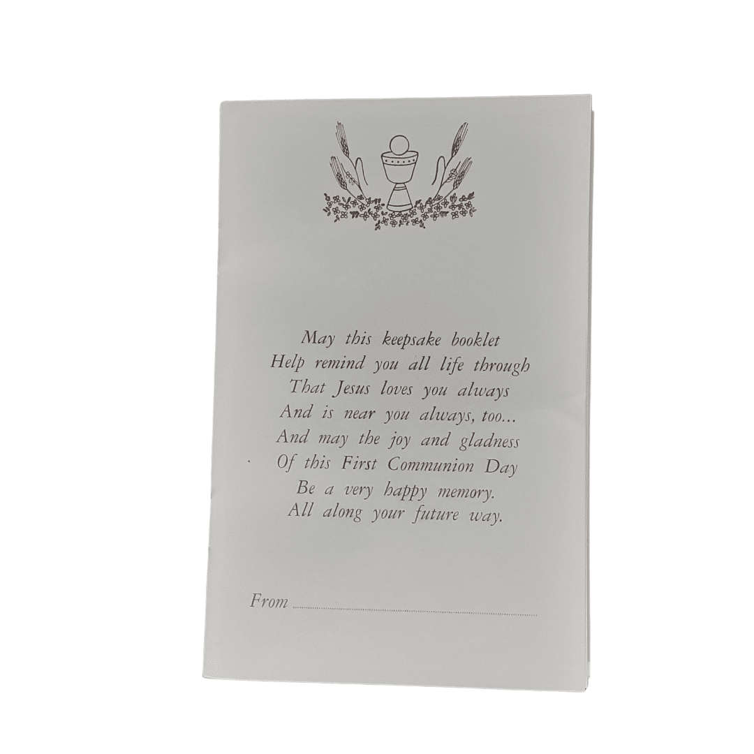 First Holy Communion Remembrance Booklet for a Boy