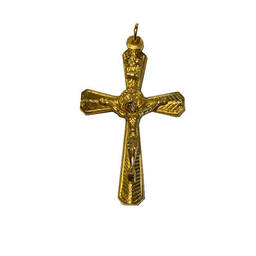 Ornate Crucifix Small Gilt Coloured