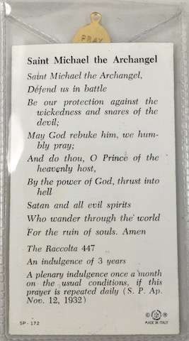 Catholic St Michael Holy Card - 5.30g