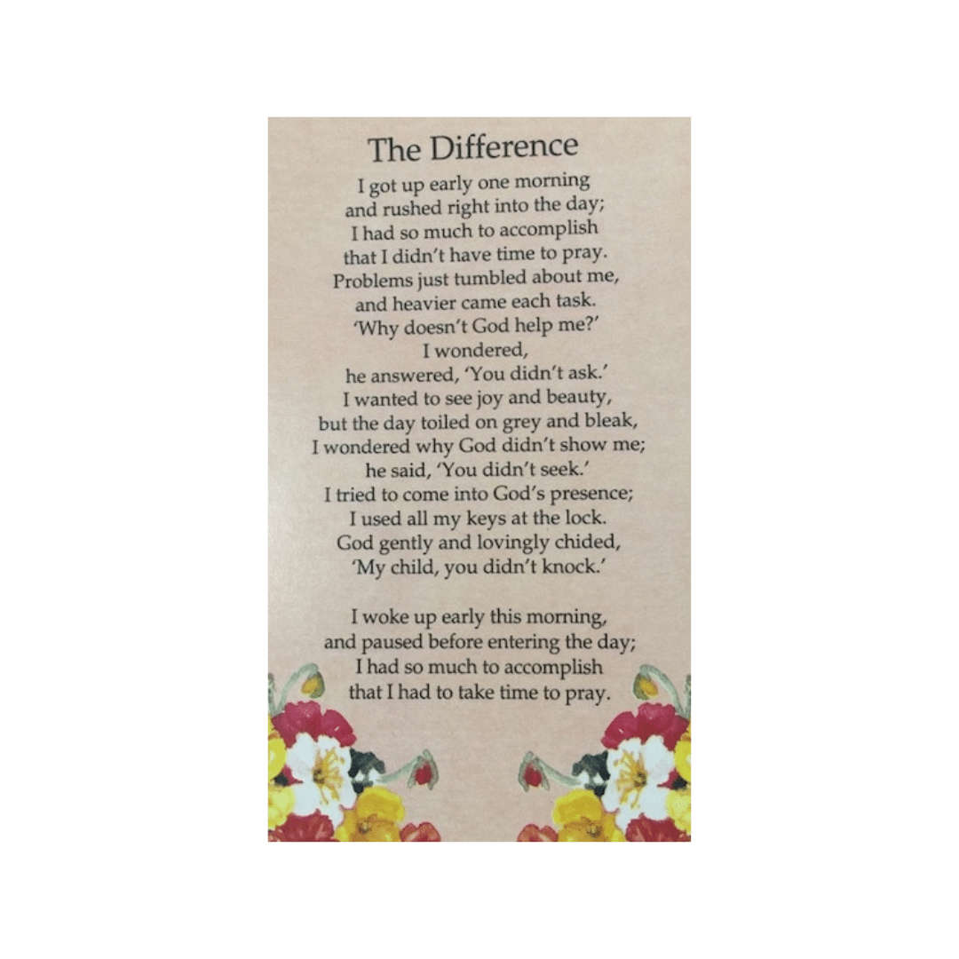 Deities, Statues & Plaques The Difference Holy Card for sale in
