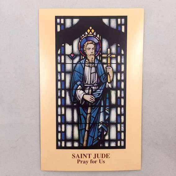 Catholic St Jude Prayer Card Large