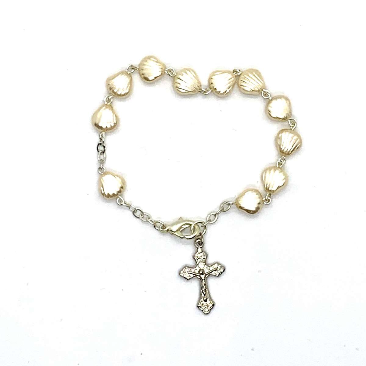 Shell Shaped Bead Decade Rosary