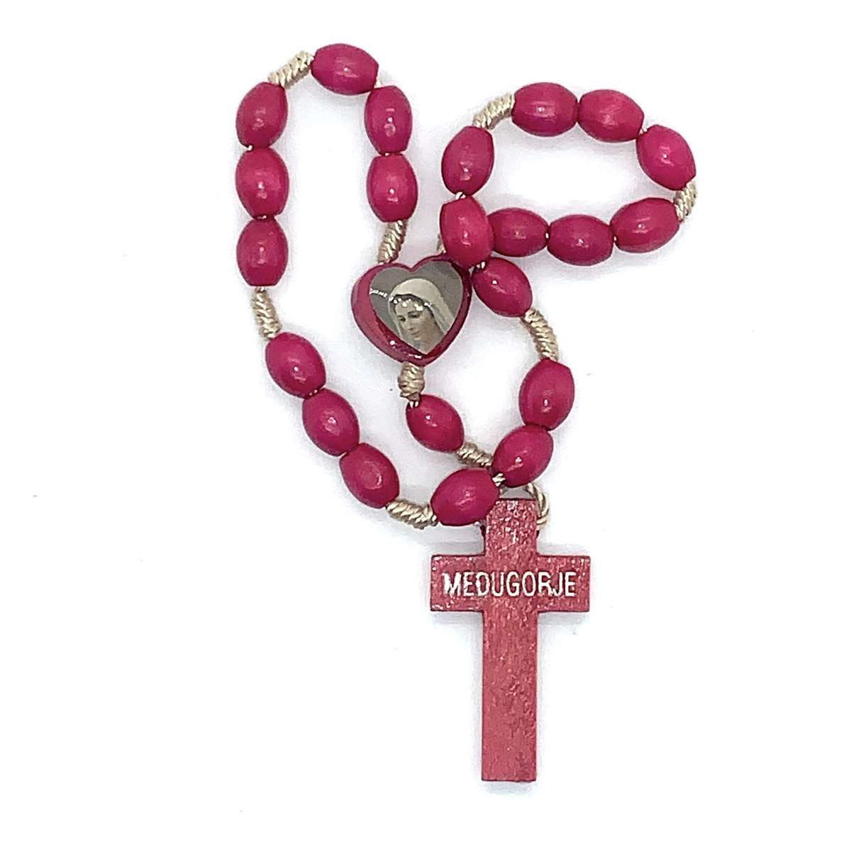 Wooden Medjugorje Peace Rosary