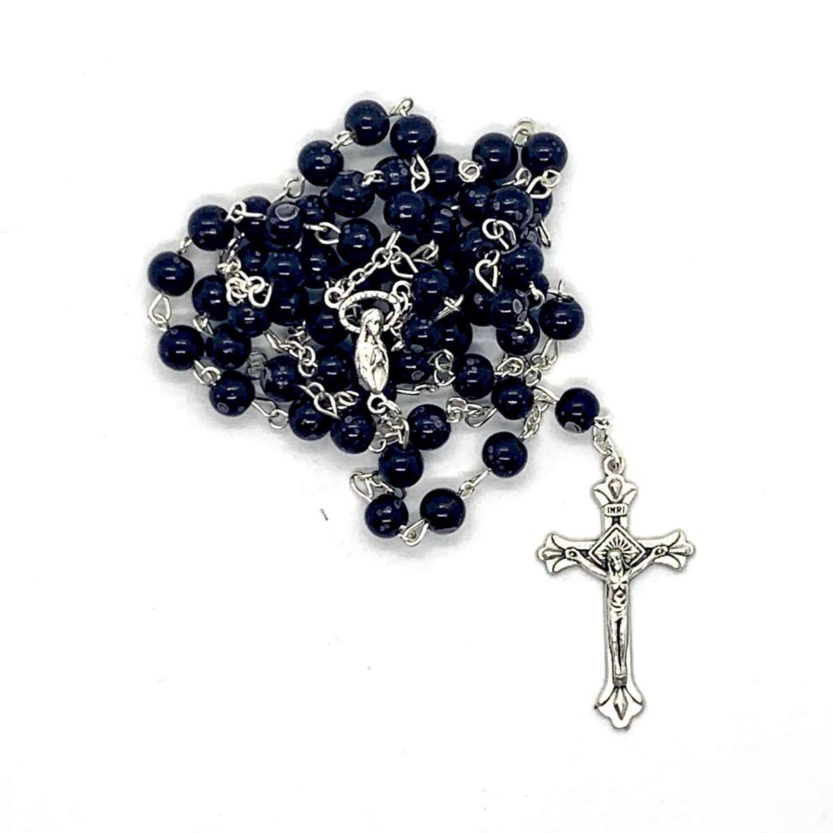 Black Round Bead Rosasry