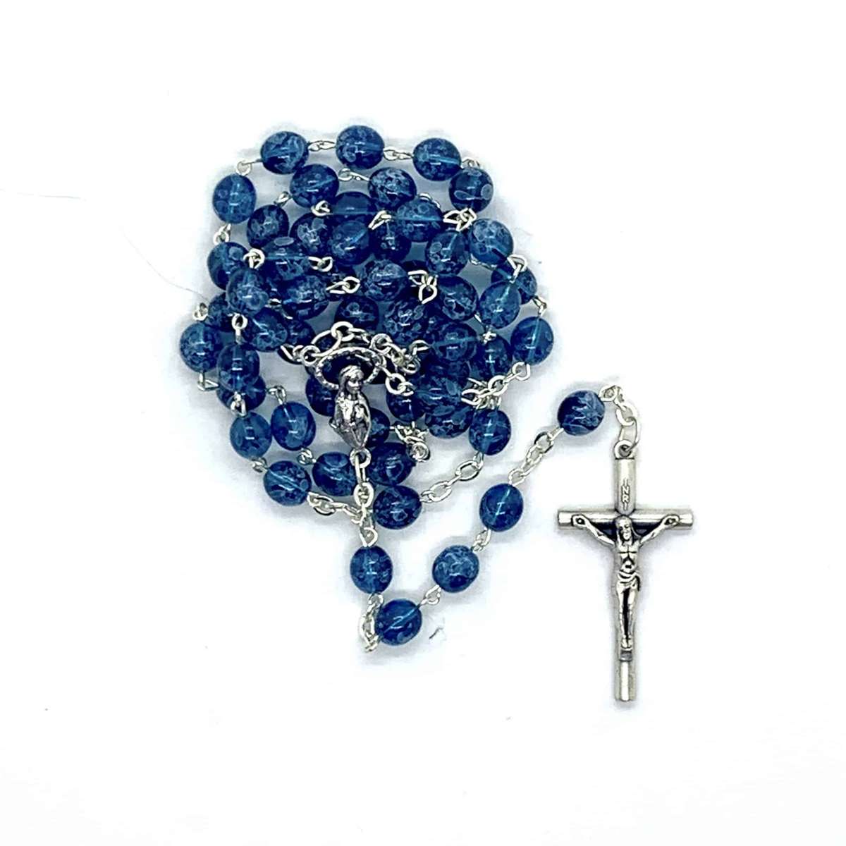 Turquoise Glass Bead Rosary