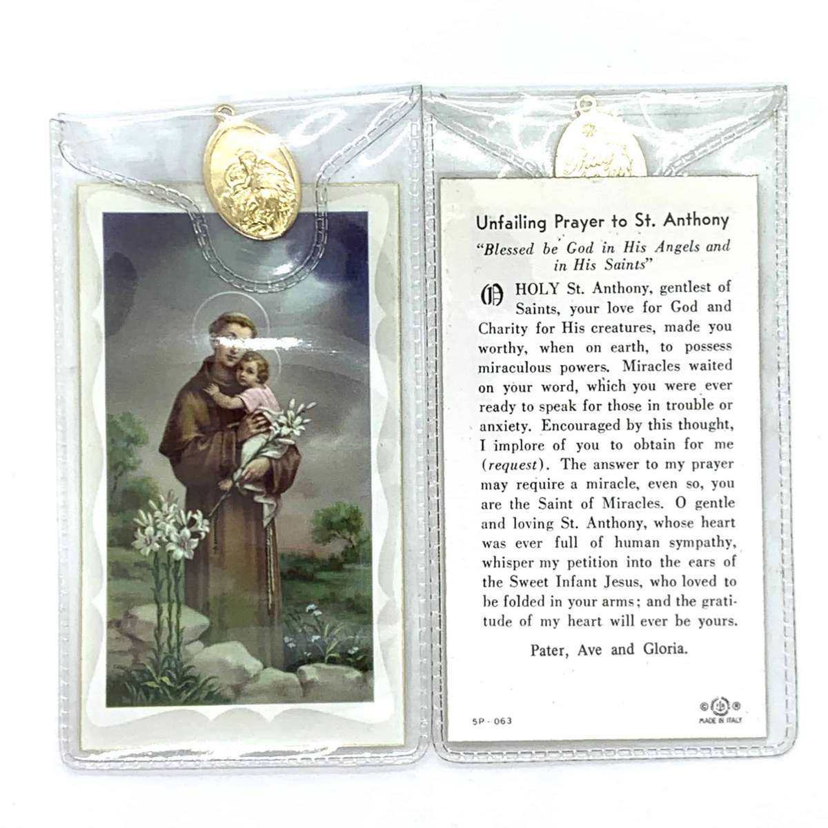 St Anthony Holy Card