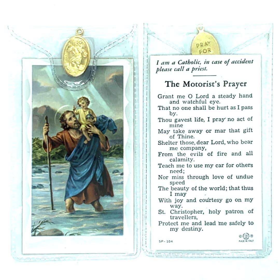 Saint Christopher Holy Card
