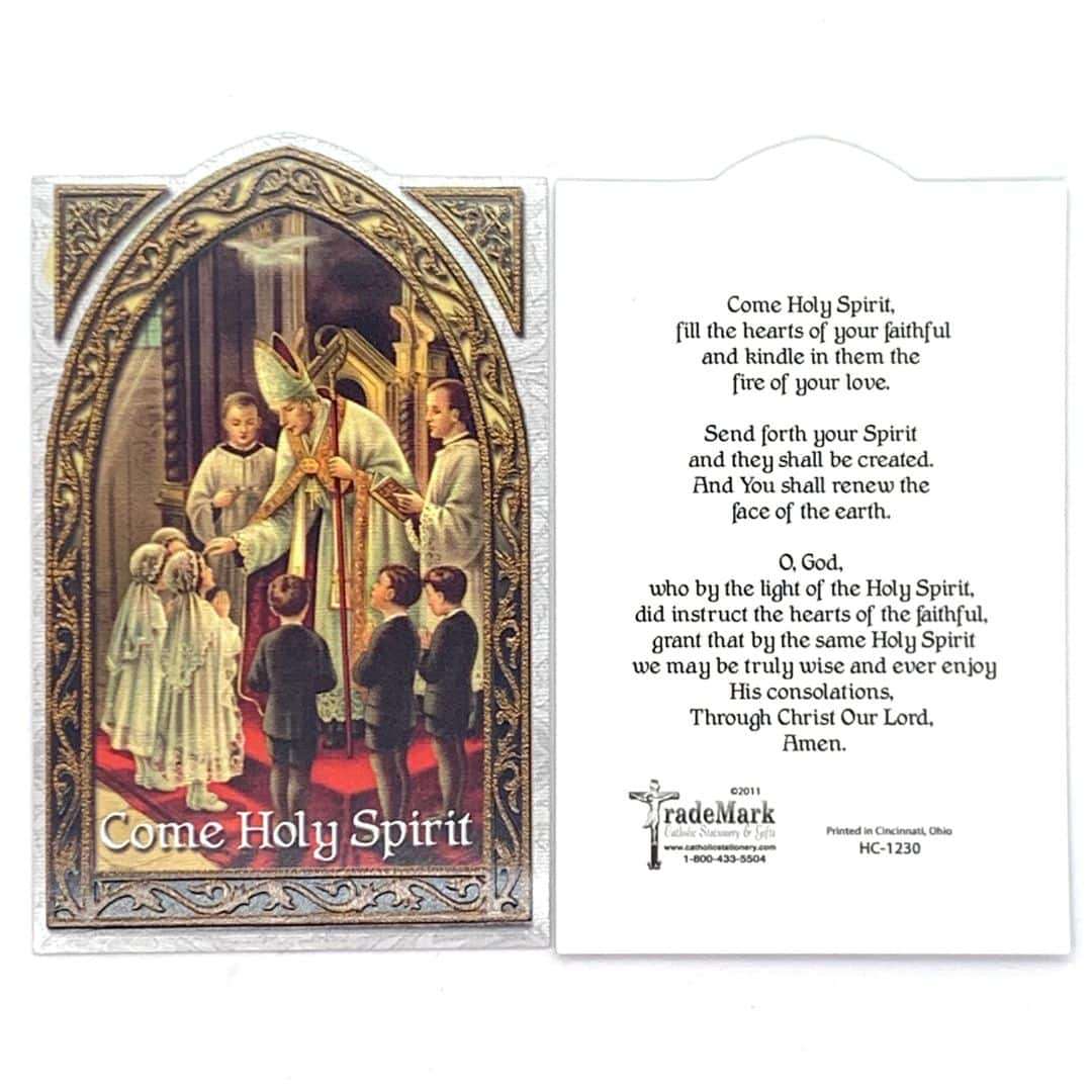 Come Holy Spirit Holy Card
