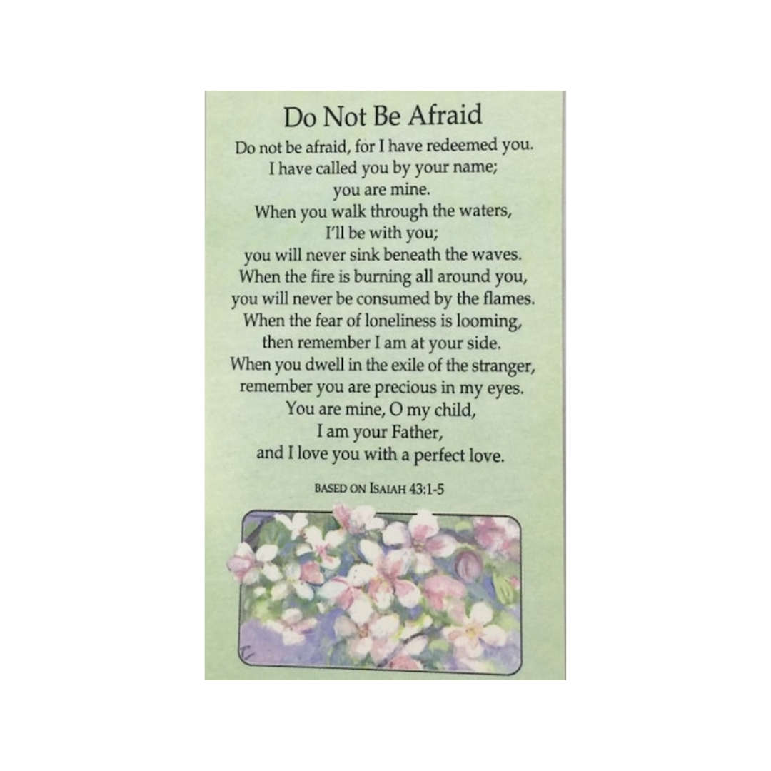 Do Not Be Afraid Holy Card