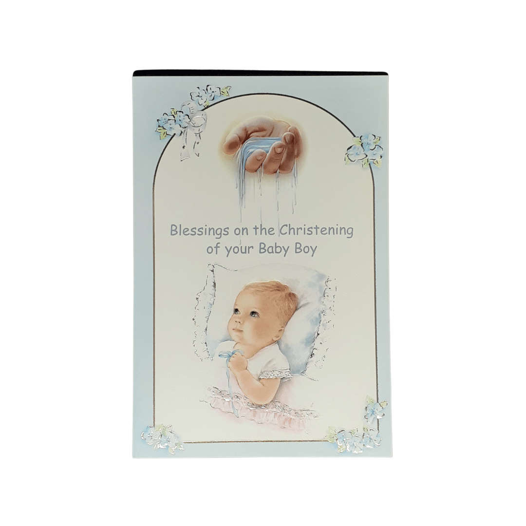 Baby Christening Blessings Card Boy