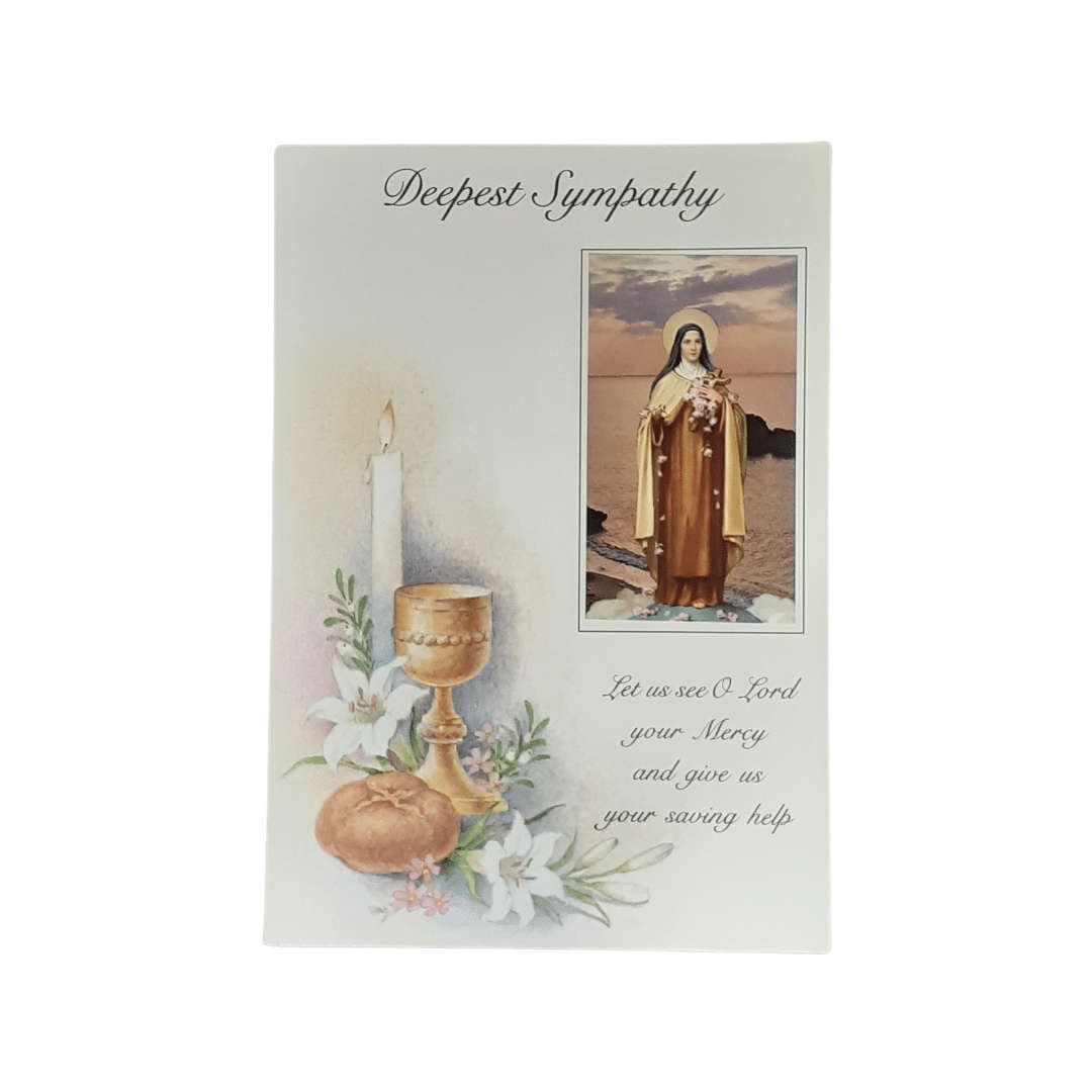 Deepest Sympathy Mass Intention Card - Saint Therese