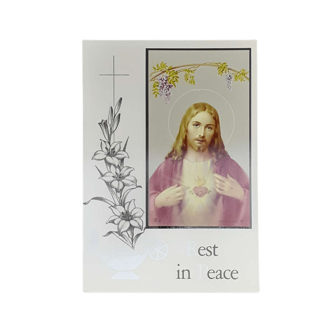 Rest in Peace Mass Card Sacred Heart