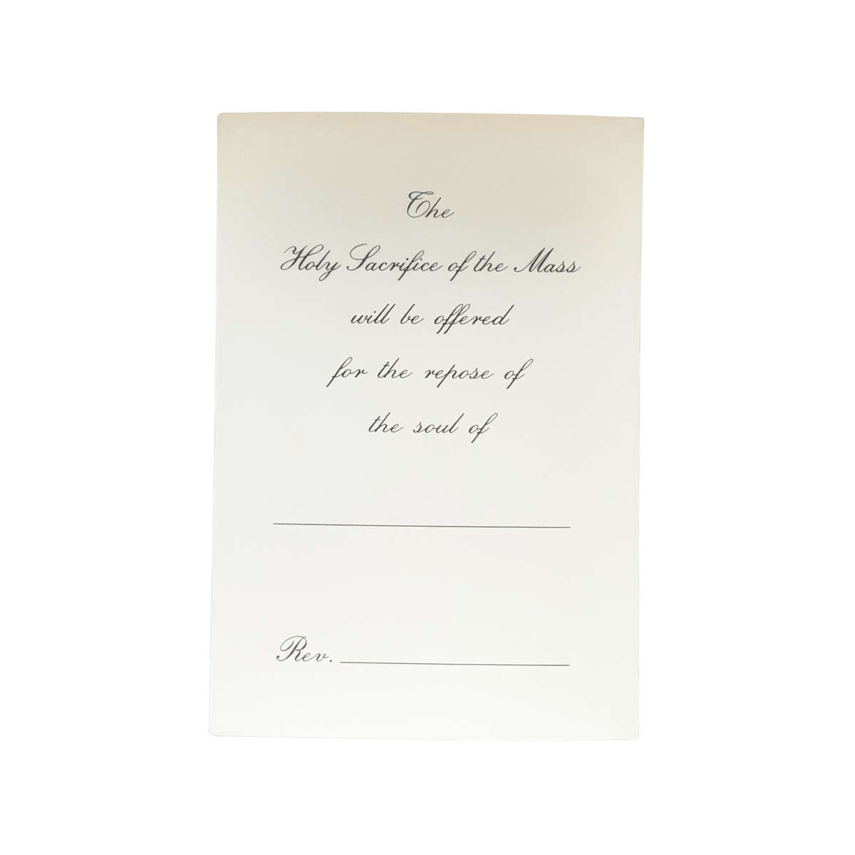 In Loving Memory Mass Card Last Supper