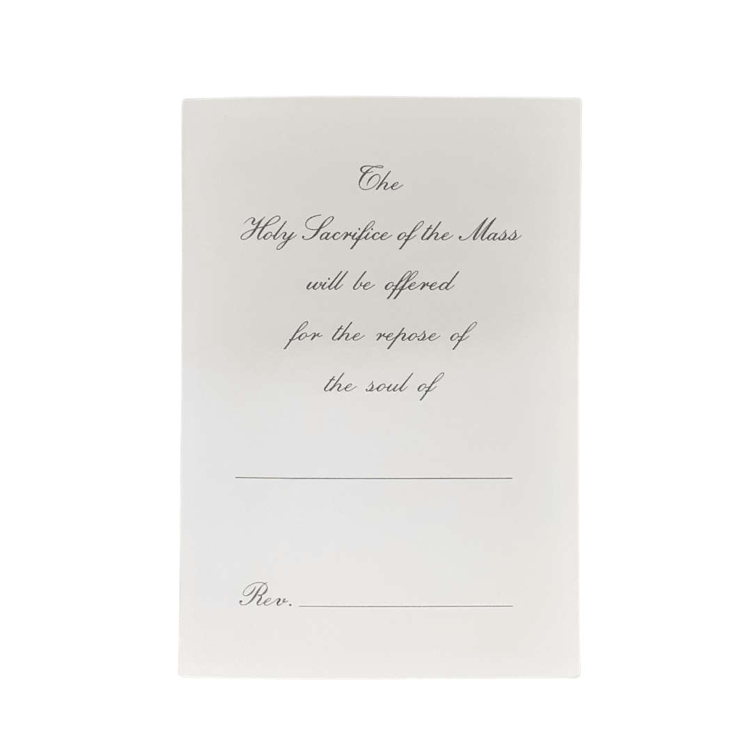 Rest in Peace Mass Card Sacred Heart