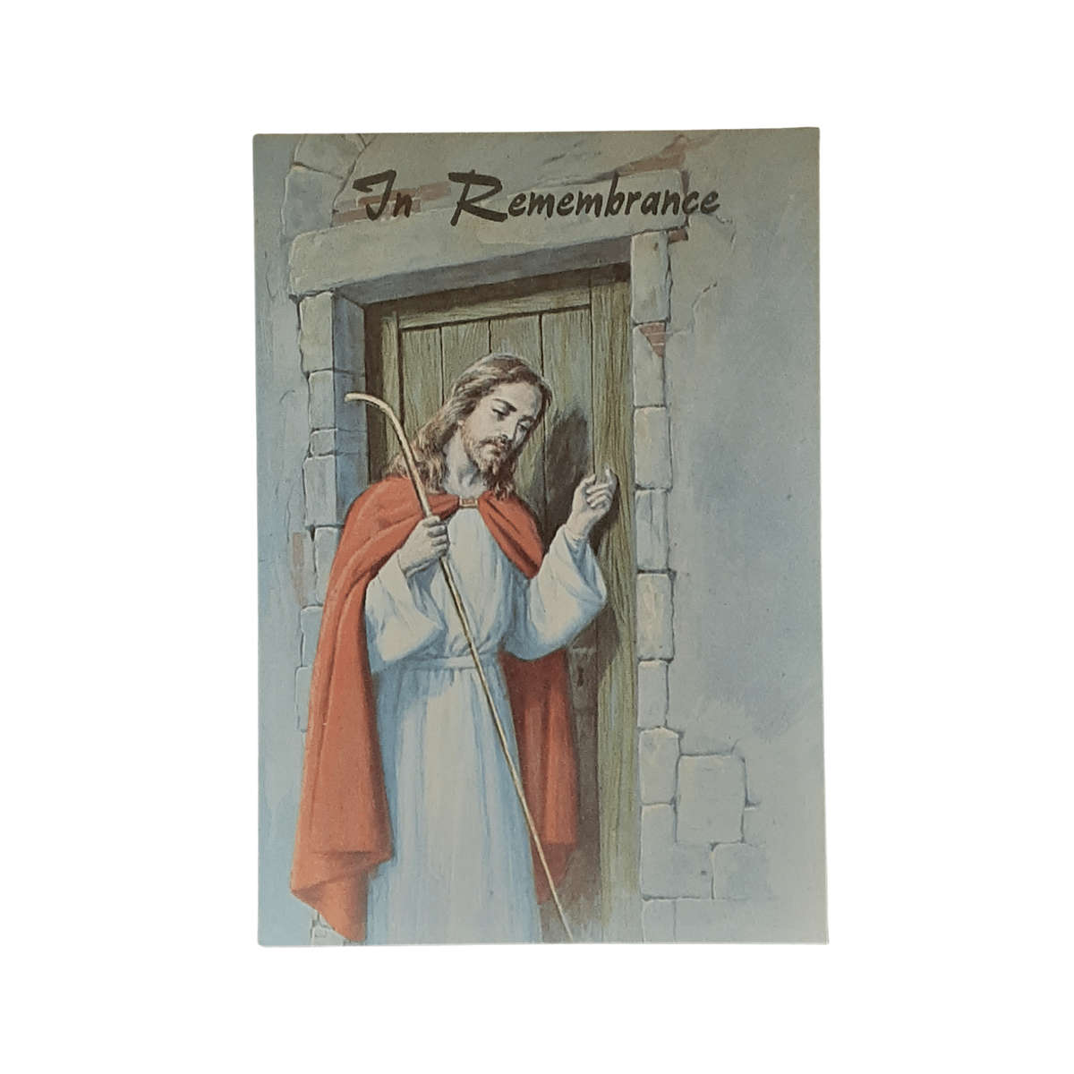 In Remembrance Mass Intention Card Jesus Knocking