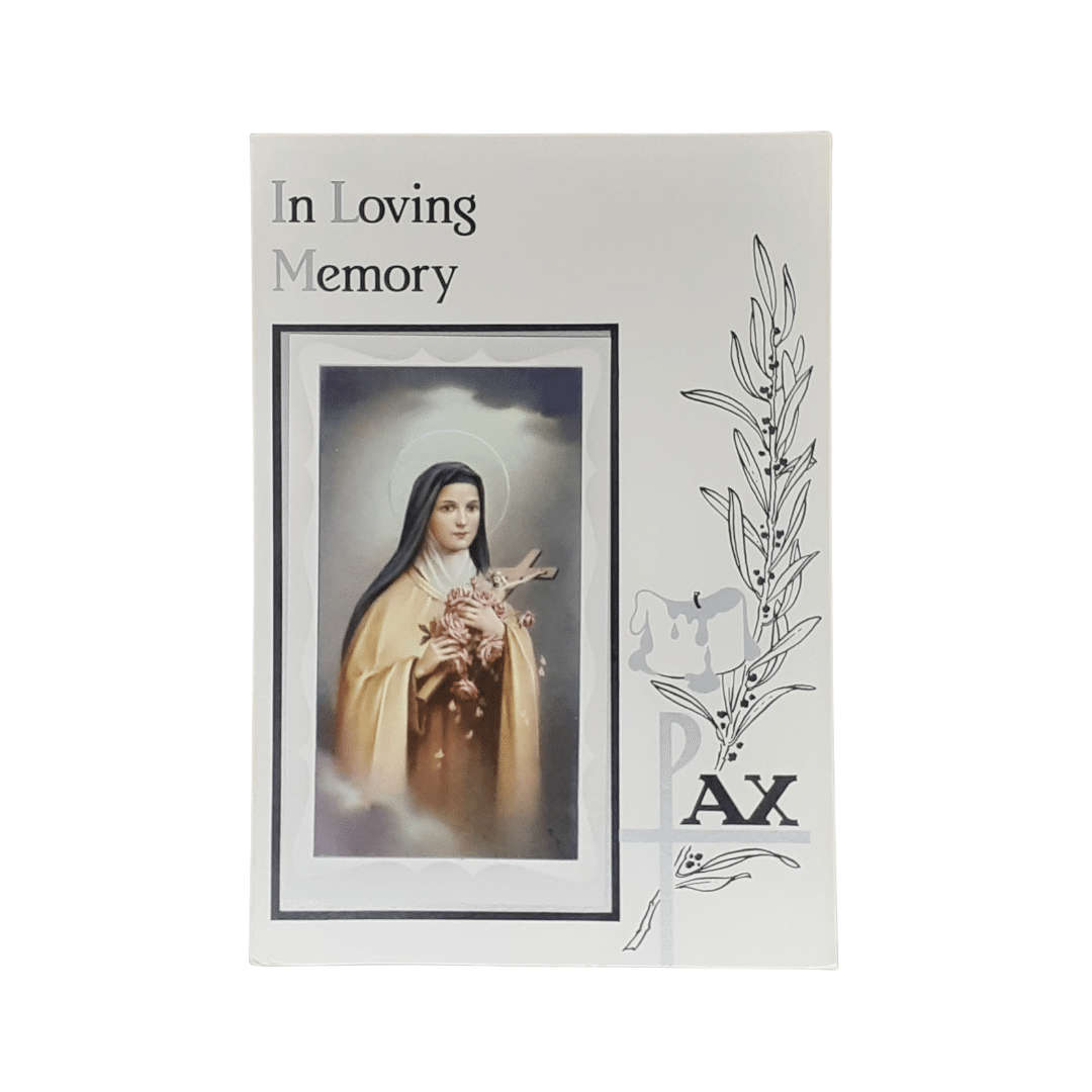 In Loving Memory Saint Therese Card