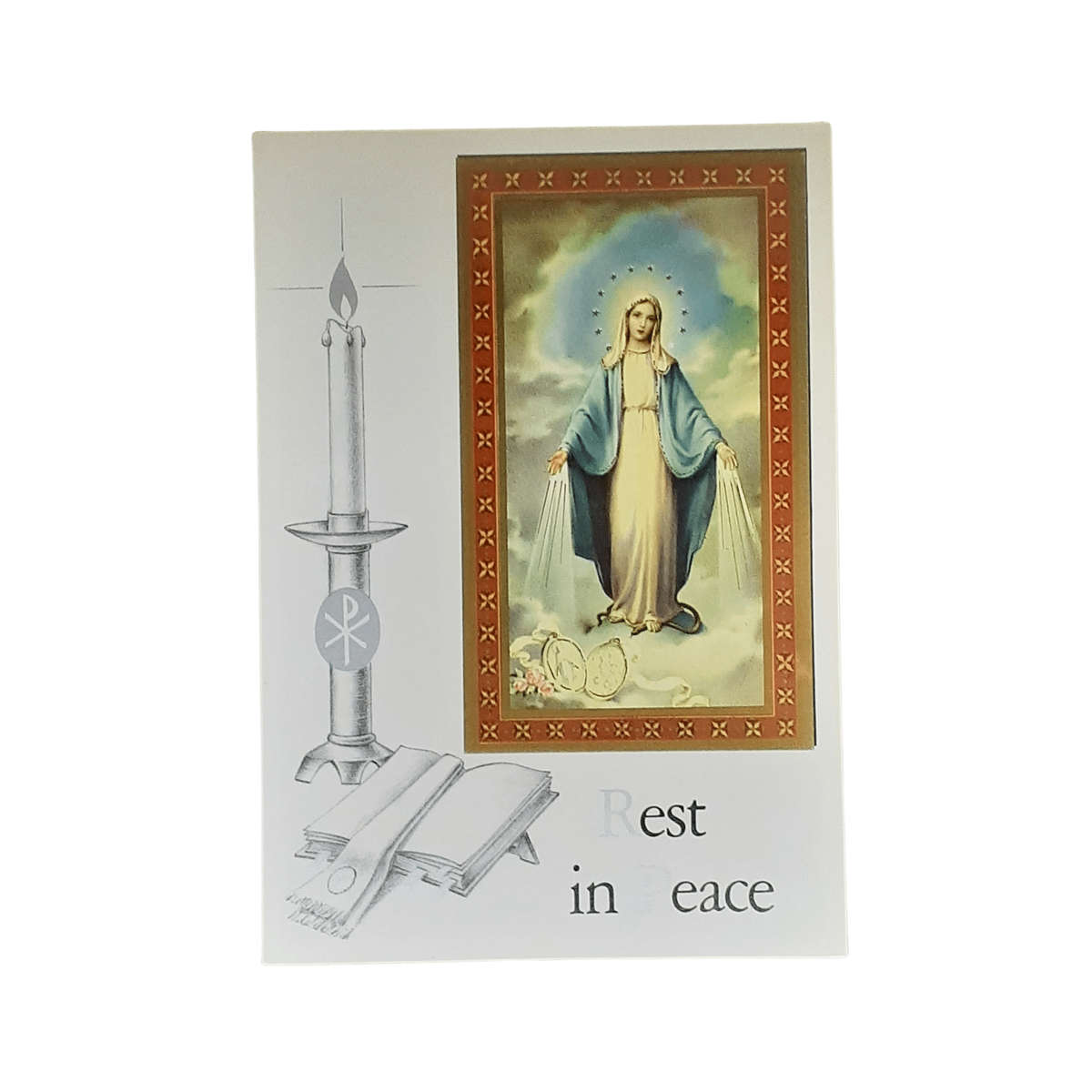 Rest in Peace Mass Card Our Lady