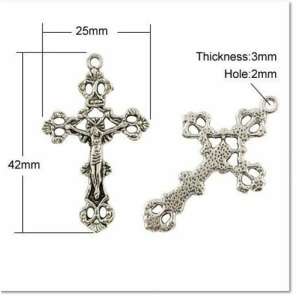 4cm Silver Loretta Crucifix