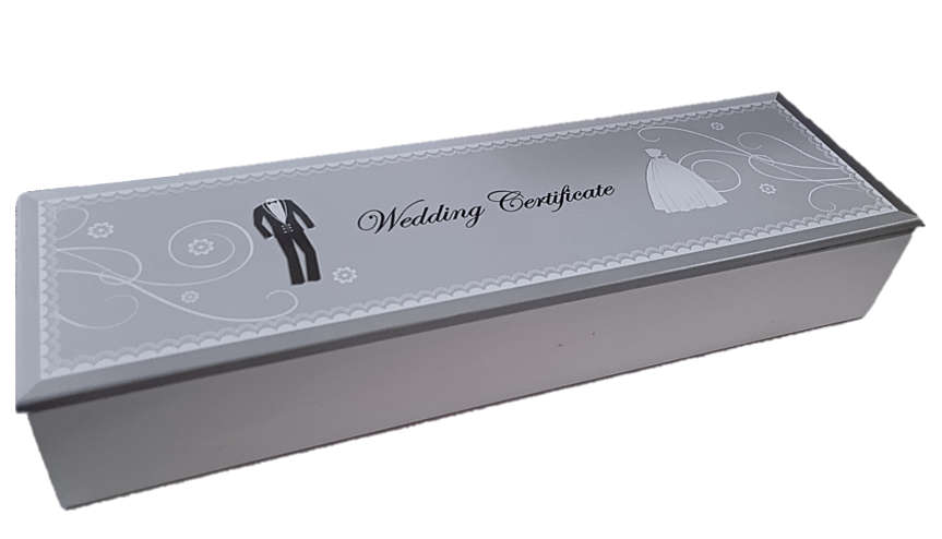 Wedding Certificate Box / Memorabilia Bride & Groom