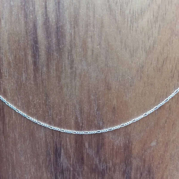 Sterling Silver Figaro Chain - 55cm