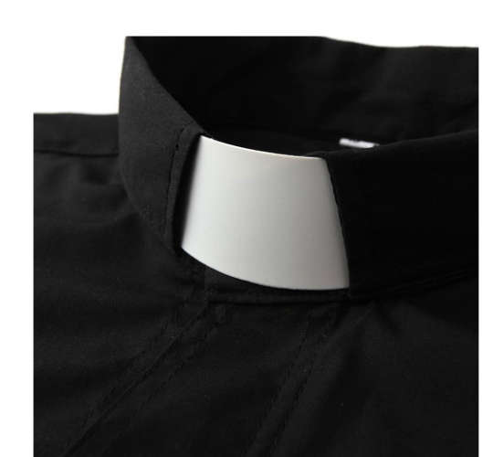 Slip in Clerical collar - white