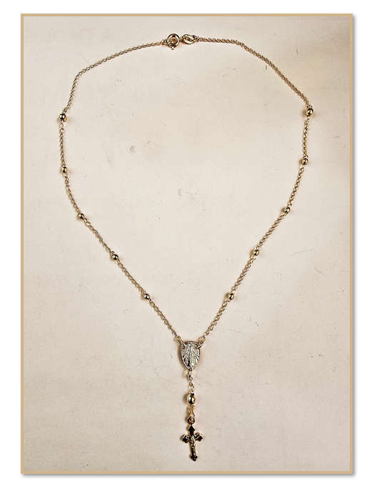 18kt gold Filled One Decade Necklace Rosary