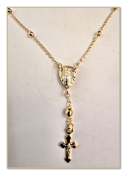 18kt gold Filled One Decade Necklace Rosary