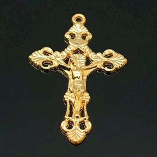 Ornate Loreto Gold Crucifix - 5.5cm