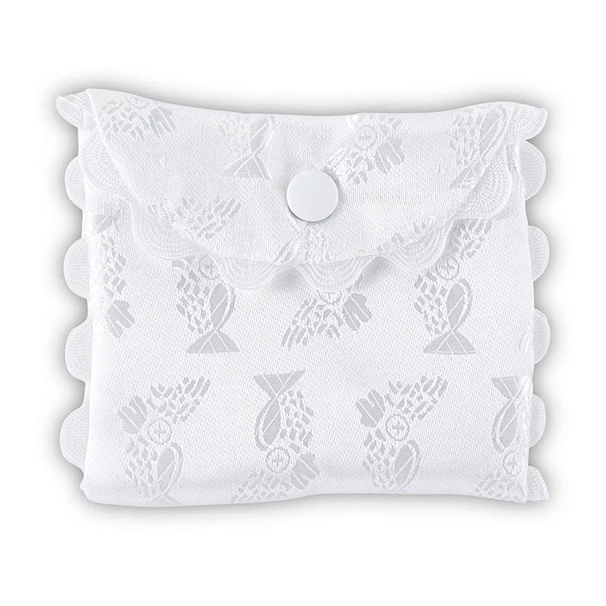 White Brocade Rosary Bag
