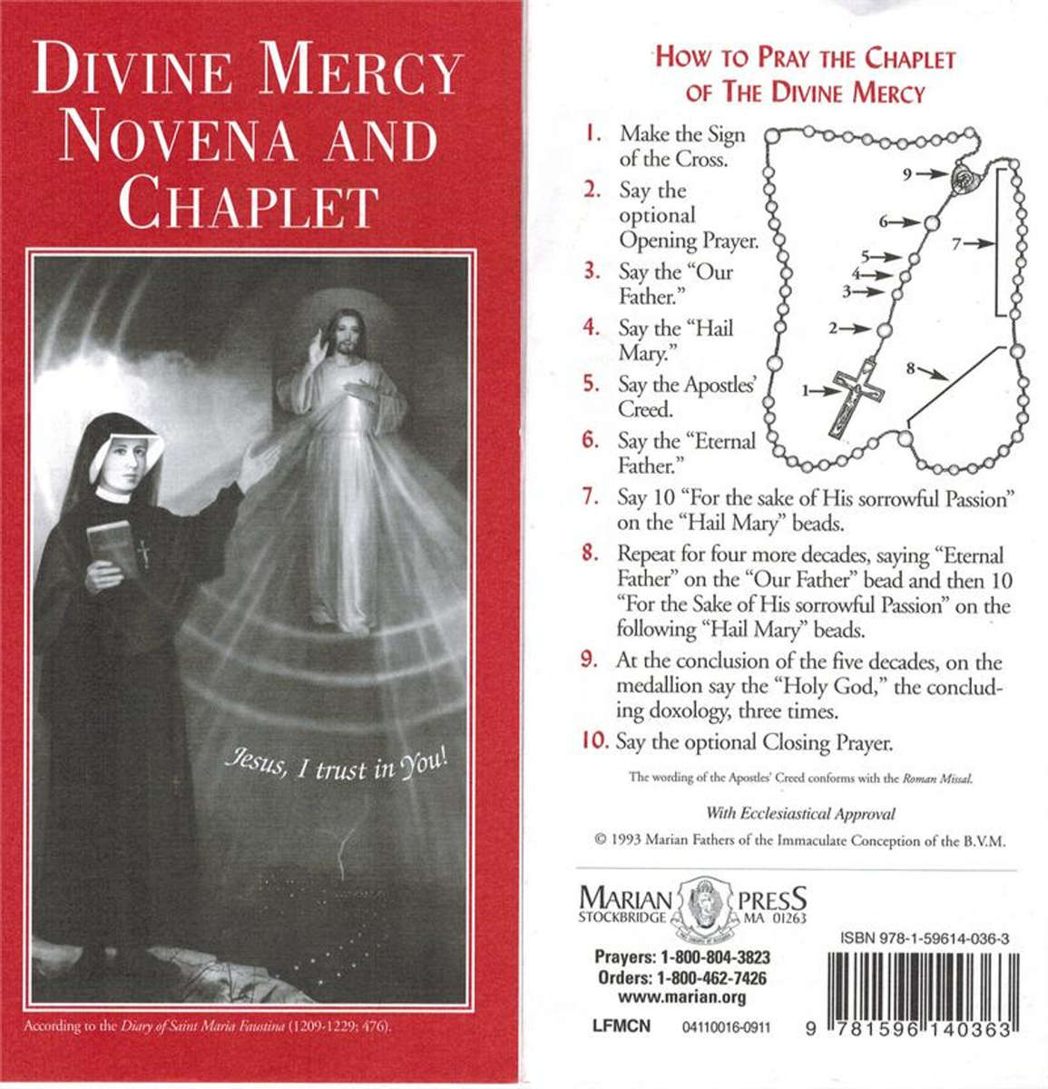 Divine Mercy Novena & Chaplet Pamphlet