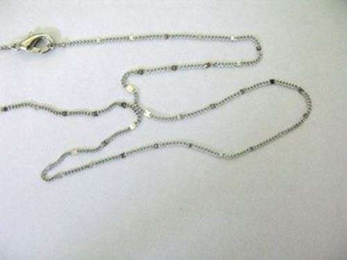 45cm Silver Plated 1mm curb link chain