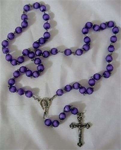8mm Facetted Purple 5 decade Window Rosary