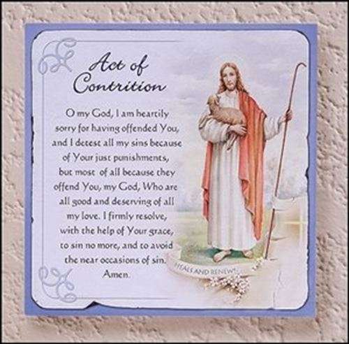 Act of Contrition wall plaque