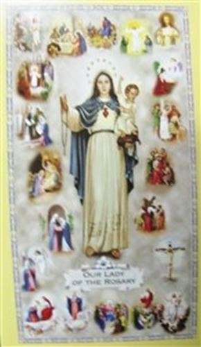 Our Lady of the Rosary Holy card