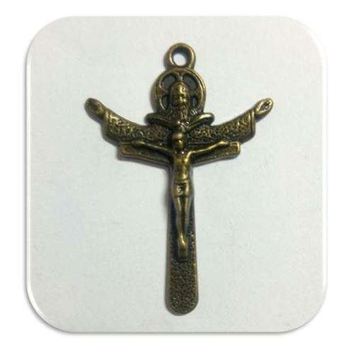 4cm Father, Son & Holy Spirit Crucifix in Bronze