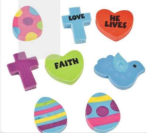 He Lives - mini erasers