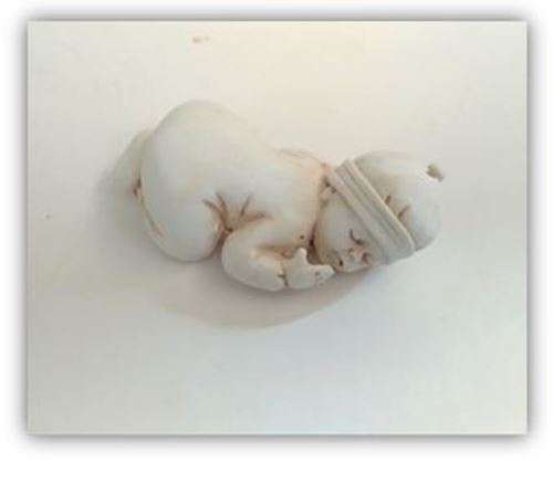5cm Baby sleeping on Tummy Statue