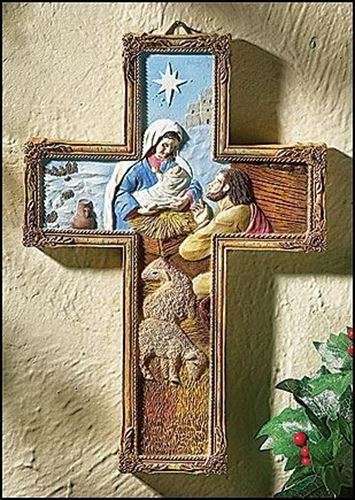 22.5cm Nativity Wall Crucifix