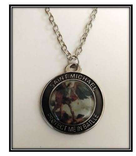 30mm St Michael the Archangel - Defend us in Battle - Raised Sword