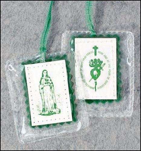 Laminated Green Scapular
