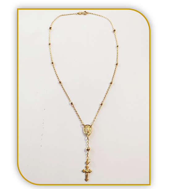 18kt gold Filled One Decade Necklace Rosary