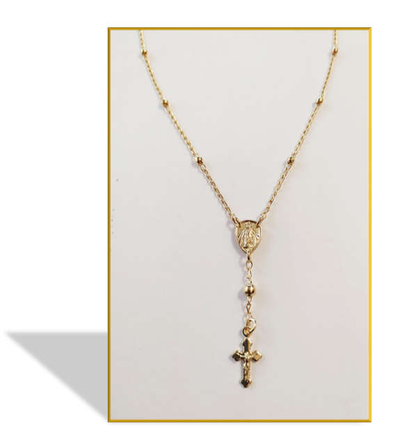 18kt gold Filled One Decade Necklace Rosary