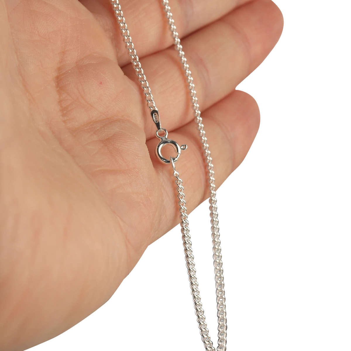 Sterling Silver 45cm Curb Link (2mm Link) Chain